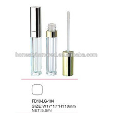 2015 New Elegant Square Style Empty Clear 5.5ML Long Lip Gloss Tube